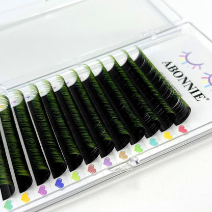 ABONNIE Mix Color Eyelashes Make up Black Gradient Red Blue Purple Eyelashes Extensions Individual Faux Mink Ombre Color Lashes
