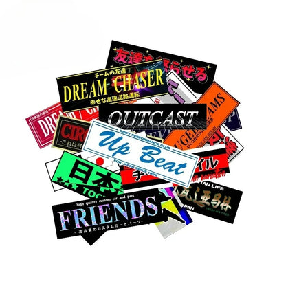 Custom OEM PVC JDM Slap Sticker Vinyl Car Wrap Decal for Trunk Windows Motorcycle Campervan Decor EARLFAMILY