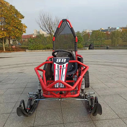 【Hot】125cc 150cc 200cc Kids Gas-oline Snowmobile Snow Scooter Winter Sports Mini Snowmobile