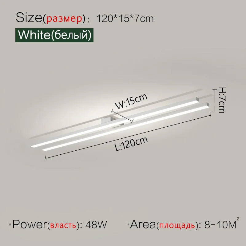 Minimalist one-word long cloakroom ceiling lamp bedroom lamp simple modern aisle lamp home balcony Nordic lamps