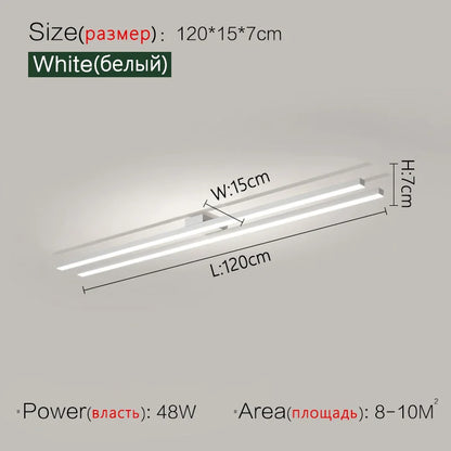 Minimalist one-word long cloakroom ceiling lamp bedroom lamp simple modern aisle lamp home balcony Nordic lamps