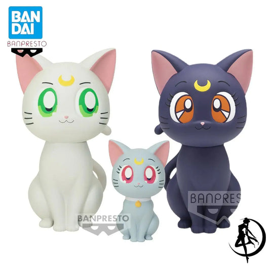 Genuine Official Original Bandai Banpresto Sailor Moon Sofvimates Artemis Diana Luna Anime Collectible Model