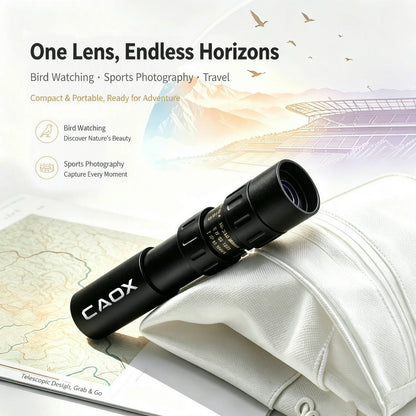 CAOX 10-30x25HD Binoculars Portable Professional Monocular Powerful Long Distance, Suitable for Hunting, Outdoor, and Concerts