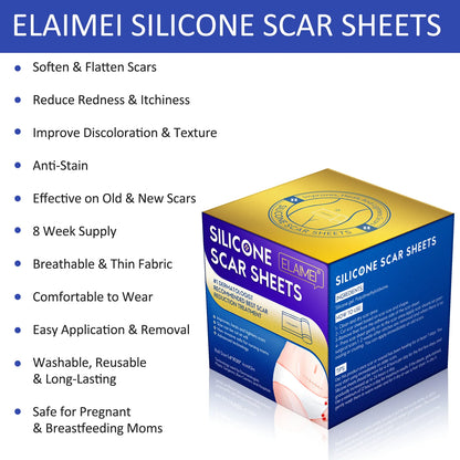 1 Roll Invisible Silicone Scar Sheets , 4cm X 150/300cm Self-Adhesive Scar Cover Tape Reusable and Effective Skin Care Strips