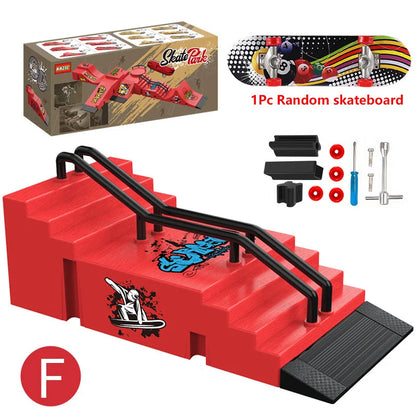 Finger Skateboard Children Toys Finger Sports Field Training Props Park Ramp Railings Slope Model Finger Skateboard Games