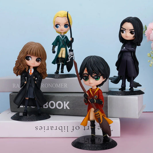 Wizardry School Harry Hermione Ron Malfoy Fred Hand Model Cake Decoration Ornament 10-15cm Collectible Figurines