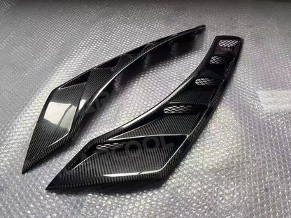 Dry Carbon Fiber For Nissan GTR R35 350Z 370Z Z33 Z34 2008-2017 Front Side Air Vent Trim Spoiler Canards Side Fender Body Kits