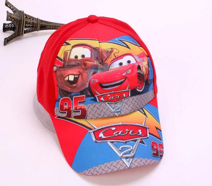 Disney Baseball Cap, Kids Peaked Cap, Summer Car‑Cartoon Breathable Mesh Hat, Anime‑Character Sun Hat
