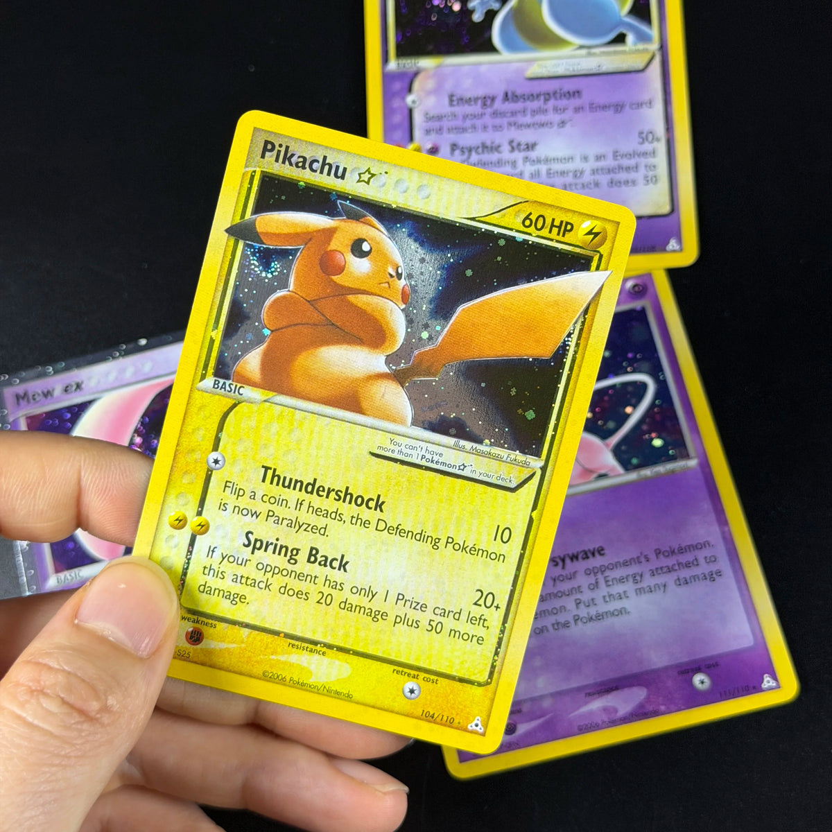 PTCG Pocket EX Power Keepers/Holon Phantoms Gold Star Cosmos Holo Jolteon Flareon Charizard Mew Proxy PKM Cards