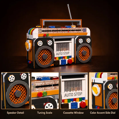 554PCS Color Radio Model Building Blocks Retro Small Home Appliances Assembly Bricks DIY Toys Desktop Deco Adult Holiday Gift
