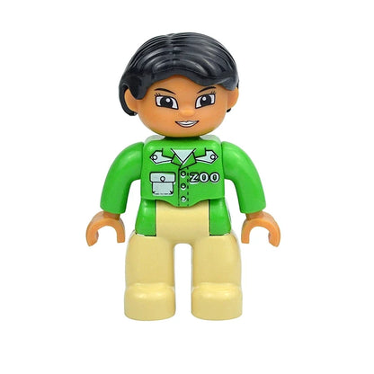Figures Dolls Big Size Building Blocks Family Action Workers Doctor Police Farmer Compatible Large Bricks Duploes Kid Toys
