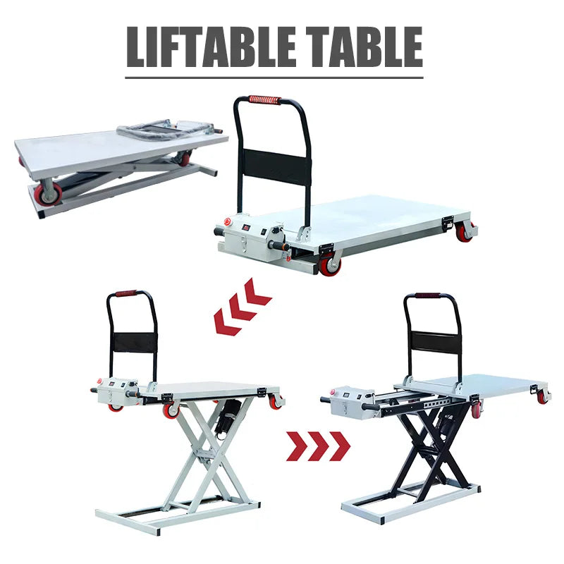New 300KG Electric Hydraulic Lithium Battery Lifting Platform Cart Suitable for Small Truck Van Lifting Table Small Lifting Tabl