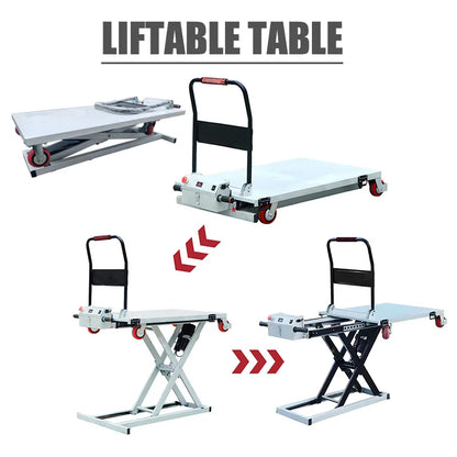New 300KG Electric Hydraulic Lithium Battery Lifting Platform Cart Suitable for Small Truck Van Lifting Table Small Lifting Tabl