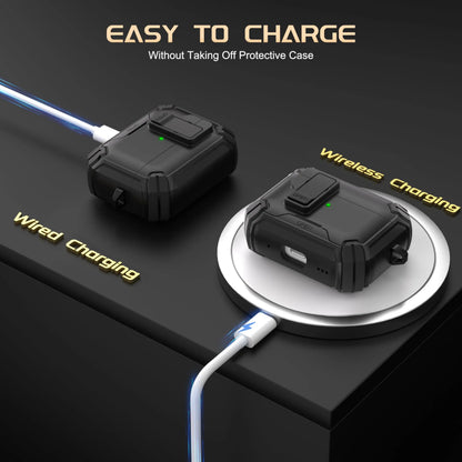 For AirPods 4 Generation Case Magnetic Automatic Lock with Phone Stand&Cleaning Kit for Airpods 4 with Active Noise Cancellation