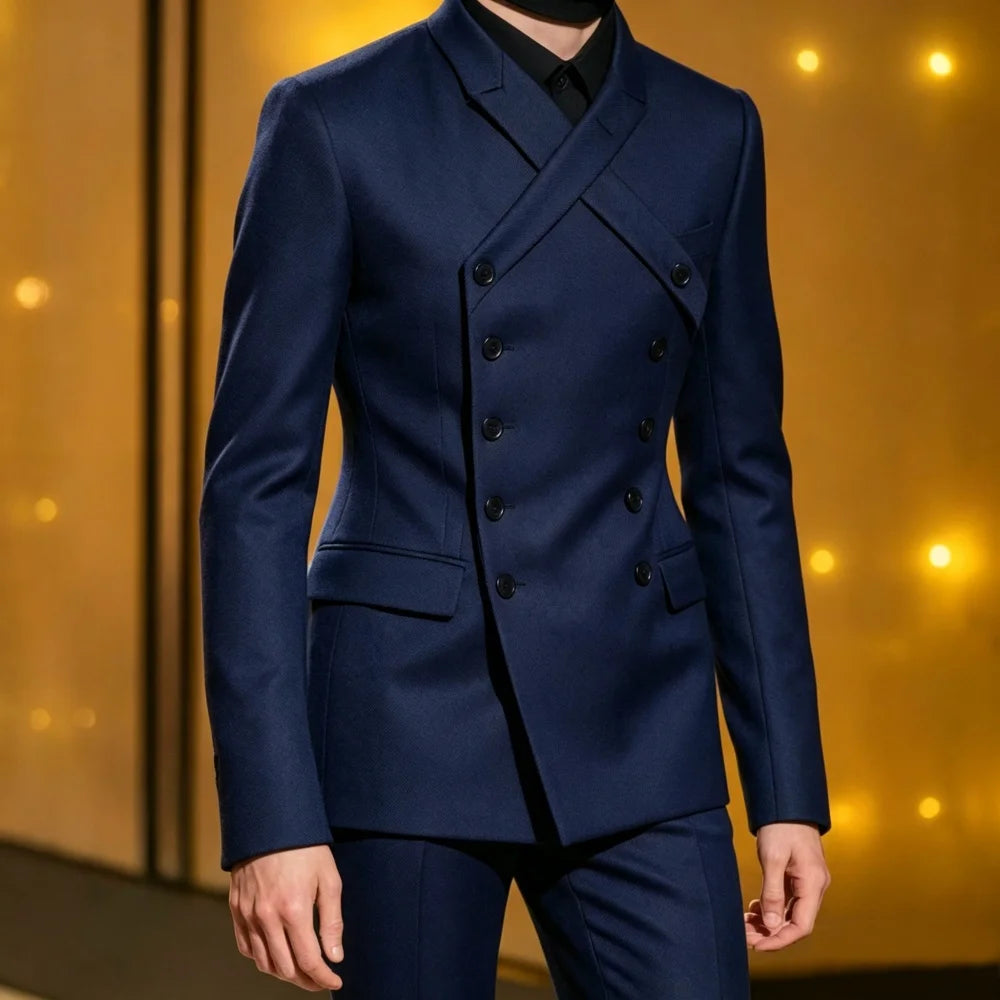 Double Breasted X Design Custom Made Men Suit Set Separates 2 Pieces Blazer with Pants For Men Wedding Prom Groom 2026