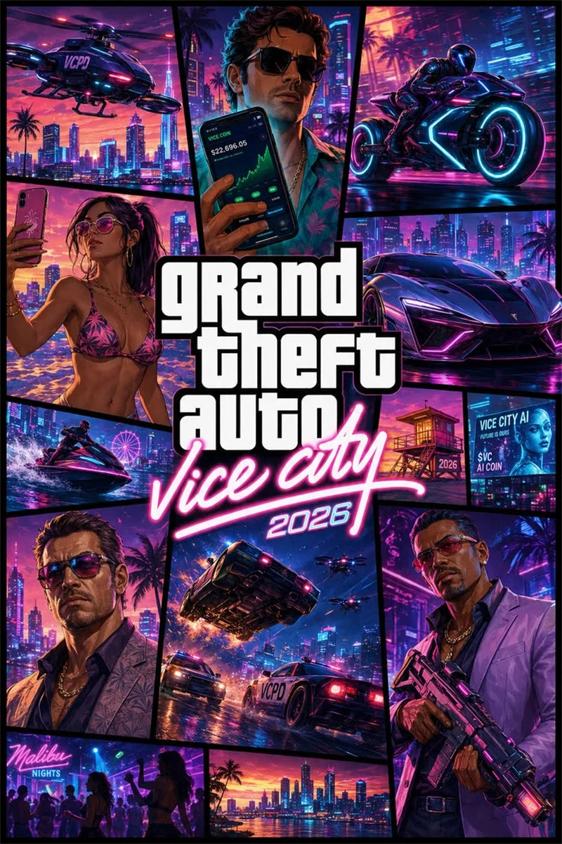 Cool G-Grand The A-Auto Canvas Painting Series 5 6 Hot Game Poster Wall Art Modern Home Boy Bedroom Gaming Room Decor Print Gift