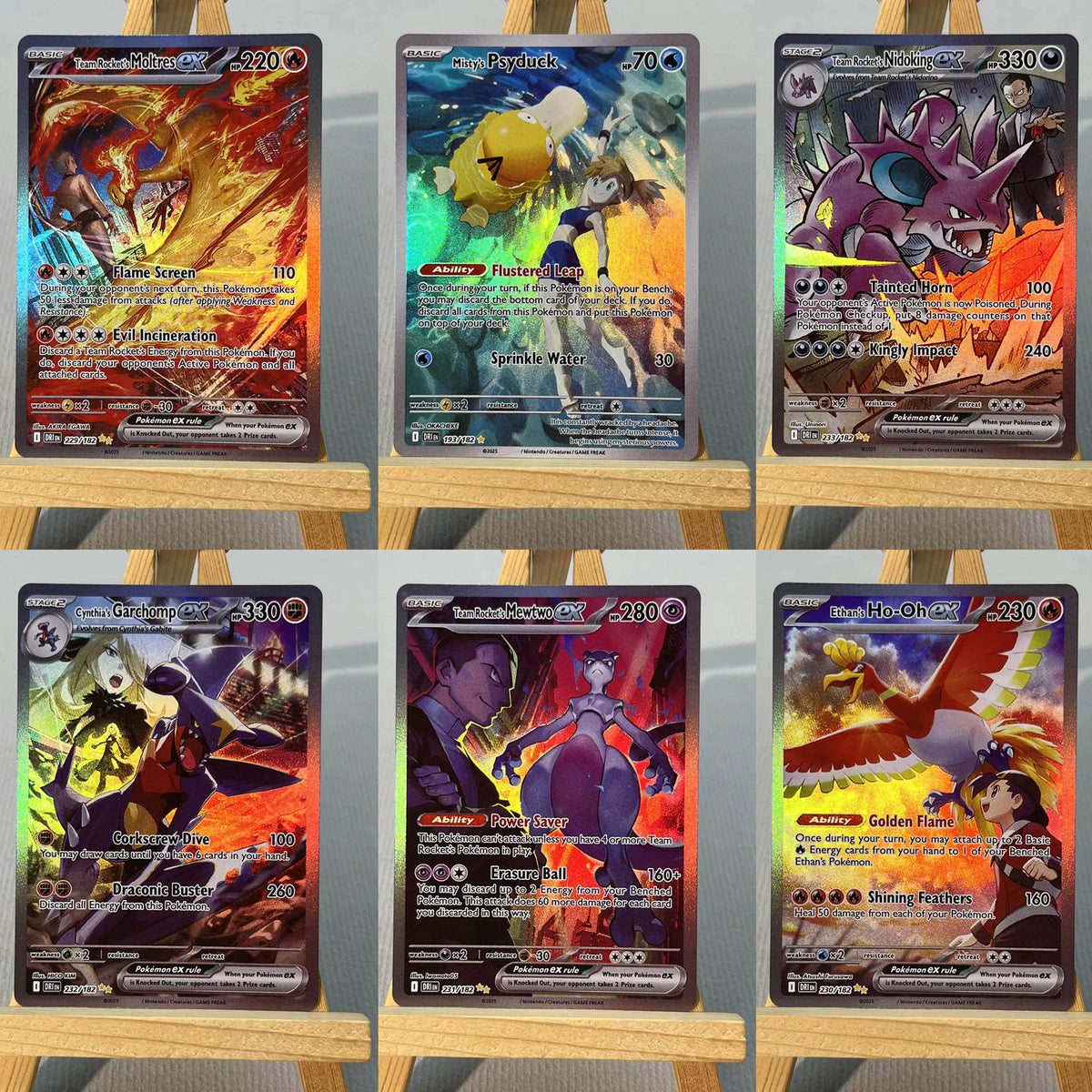 DRI PTCG4-001 Tcg proxy PKM Cards Misty's Psyduck Cynthia's Garchomp Rare Collection Battle Toys Gifts for Hobbies home play