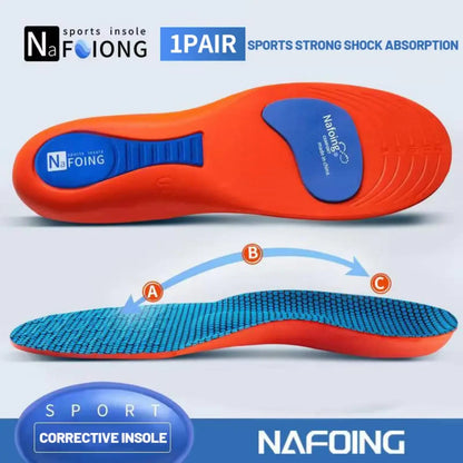Sport Insoles for Shoes Orthopedic Shock Absorption Deodorant Breathable Cushion Running Arch Support Insole for Feet Care
