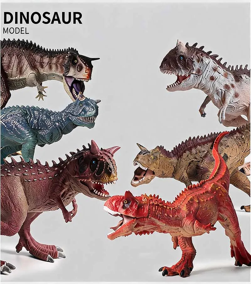 Simulation Jurassic World Carnotaurus Dinosaur Figure Solid Realistic Horned Bull Dinosaur Model PVC Animal Figurines Cognitive