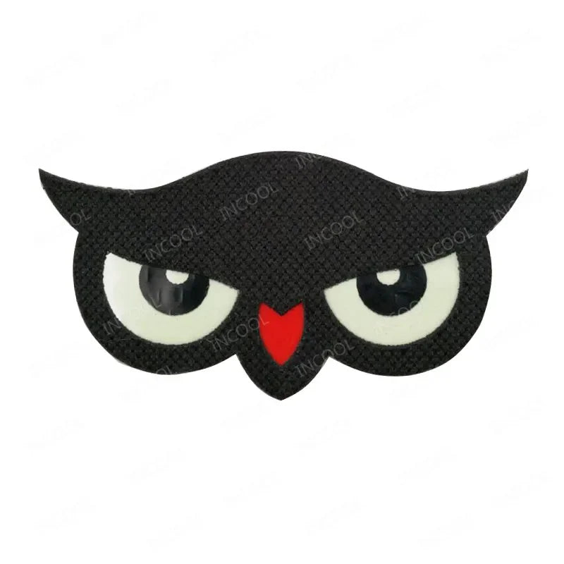 Cat Eyes Glow In Dark Patches Infrared IR Reflective Rubber Appliqued For Hats Helmet Uniform Backpack