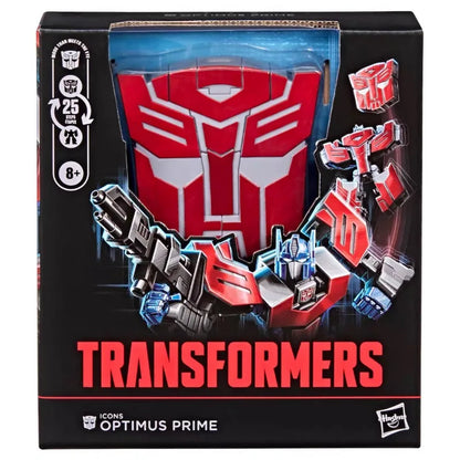 Hasbro Original Transformers Icons Voyager Class Optimus Prime Autobot Symbol Convertible Collectible Action Figure