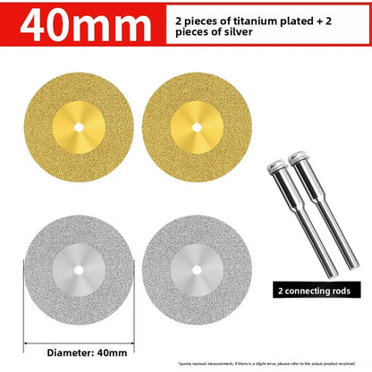 Tiling Cutting Small Slices Titanium-Coated Diamond Sand Small Saw Blades Stone Ceramic Jade Joint Cleaning and Grinding Sheets