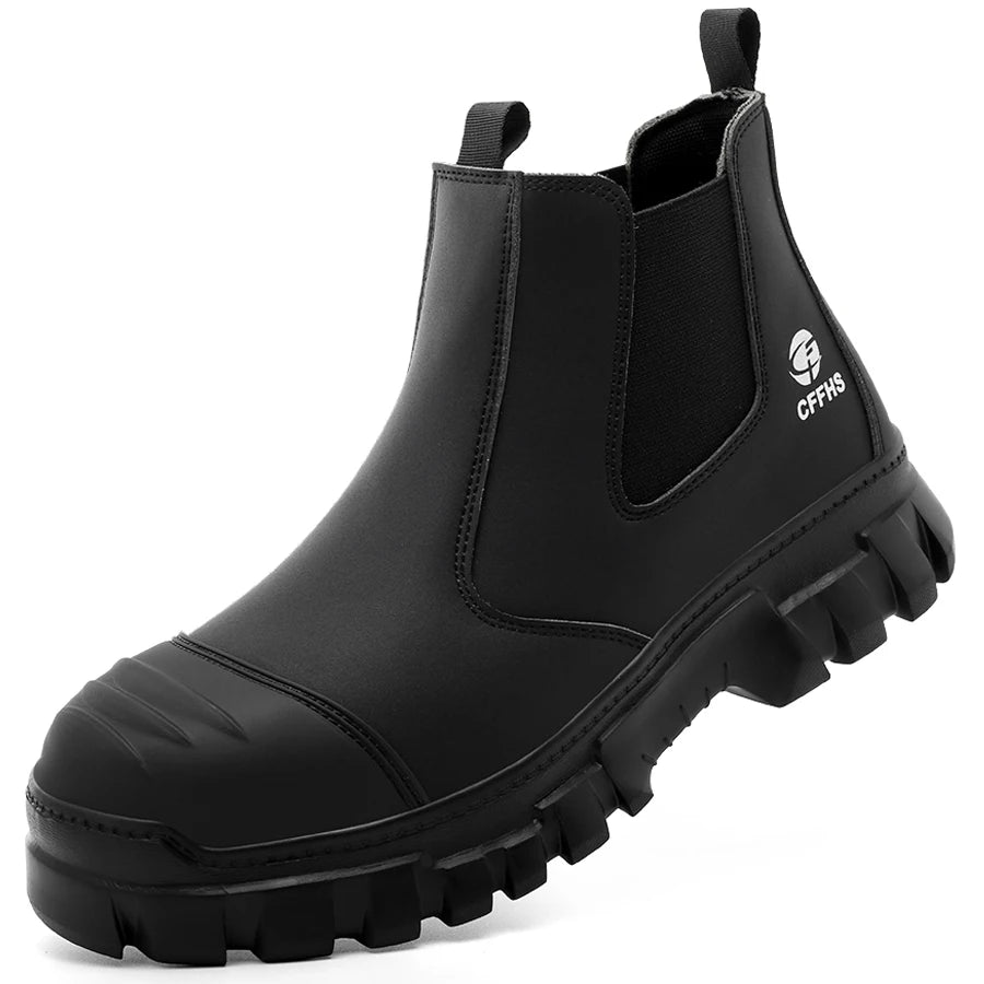 Men Safety Work Boots Steel Toe Shoes Anti-Smash Anti Puncture Men's Boots Safety Shoes Lightweight Comfort Protection Shoes