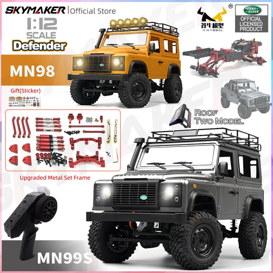 New MN99s MN98 1:12 MN Model RTR Version RC Car 2.4G 4WD RC Rock Crawler Defender Remote Control Car 1/12 RC Truck Cars Toys