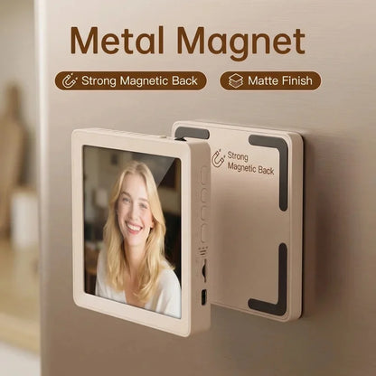 4" DIY Photo Frame Wireless Bluetooth Speaker Magnetic Design Desktop Picture Decor Audio Support Recording TF Card Playback