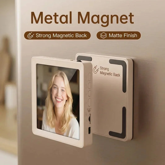 4" DIY Photo Frame Wireless Bluetooth Speaker Magnetic Design Desktop Picture Decor Audio Support Recording TF Card Playback