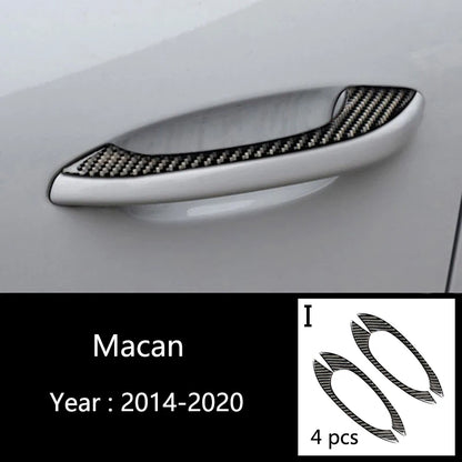 Car Styling For Porsche macan 2014-20 Carbon fiber Center Console Air outlet Dashboard Covers Stickers Interior Auto Accessories