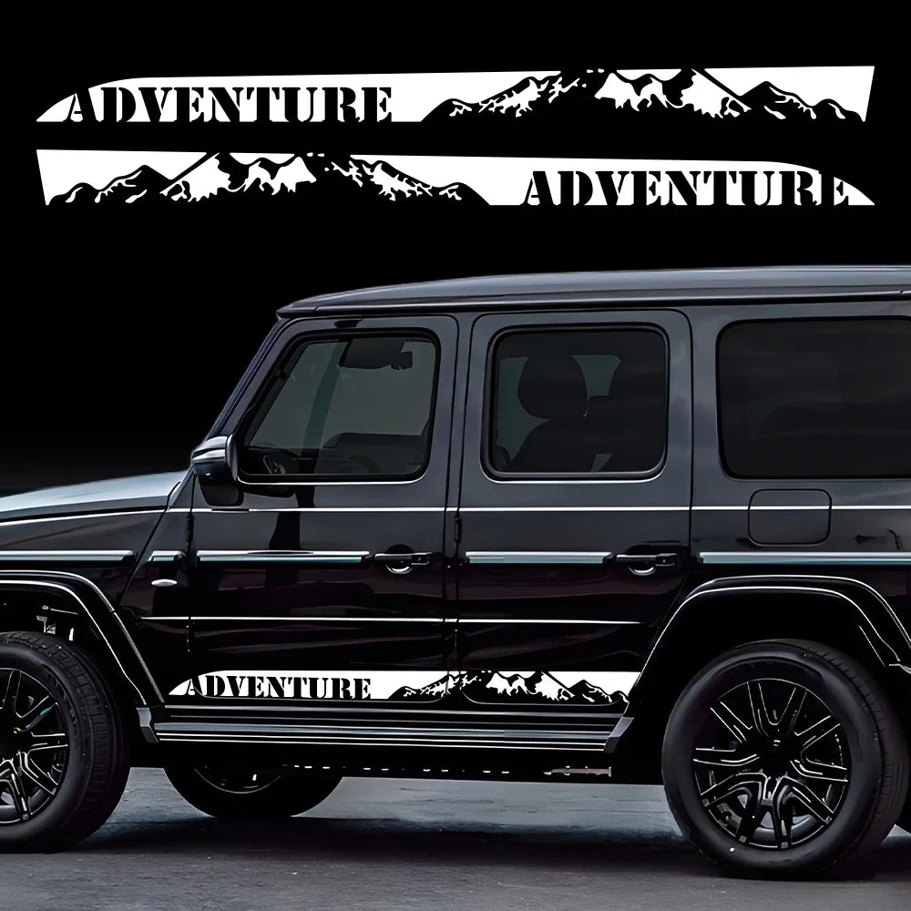 2PCS Car Door Stickers Waterproof PVC Camper Van Side Motorhome Graphics Vinyl Film Decal Auto Tuning Decoration Accessories