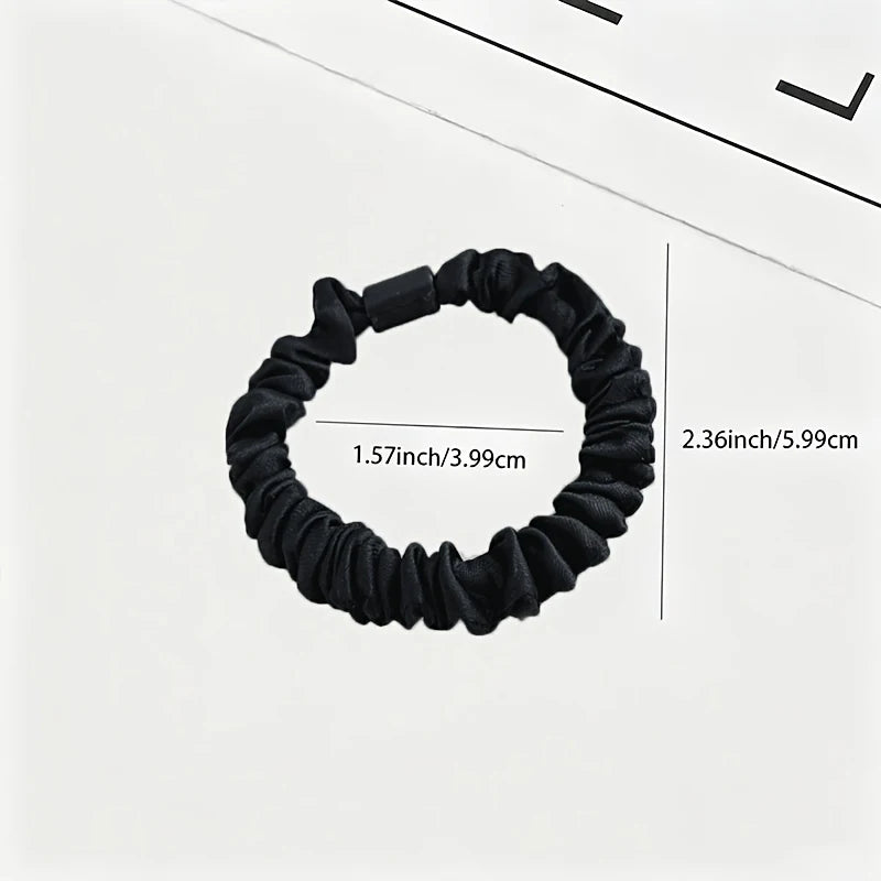 4pcs Satin Hair Scrunchies For Women, Softer Than Silk Hair Ties, Silky Solid Color Ponytail Holders, Fashion Hair Accessories