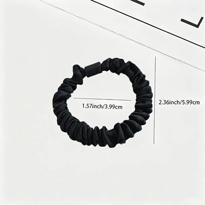 4pcs Satin Hair Scrunchies For Women, Softer Than Silk Hair Ties, Silky Solid Color Ponytail Holders, Fashion Hair Accessories