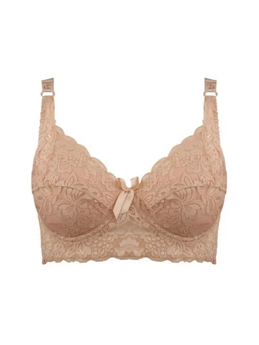 Hot Full cup thin underwear small bra plus size wireless adjustable lace Women's bra breast cover B C D cup Large size Lace Bras