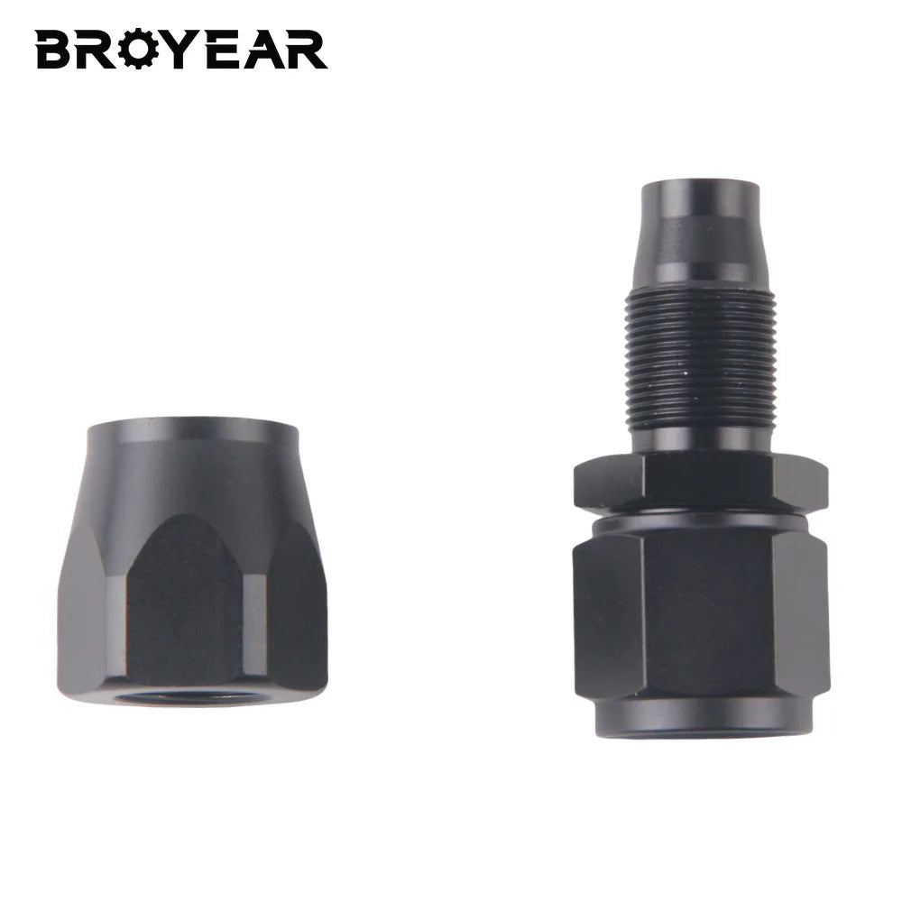 Broyear High Quality Aluminum AN4 6 8 10 Forged Type Swivel Hose End Fitting Adapter Oil Cooler Fuel Line Straight, 90 Degree