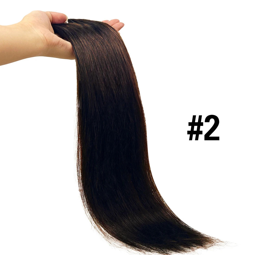 Clip In Hair Extensions #6 Chestnut Brown Double Weft Thick 120G 8Pcs Silky Straight Brazilian Clip In Human Hair Extensions