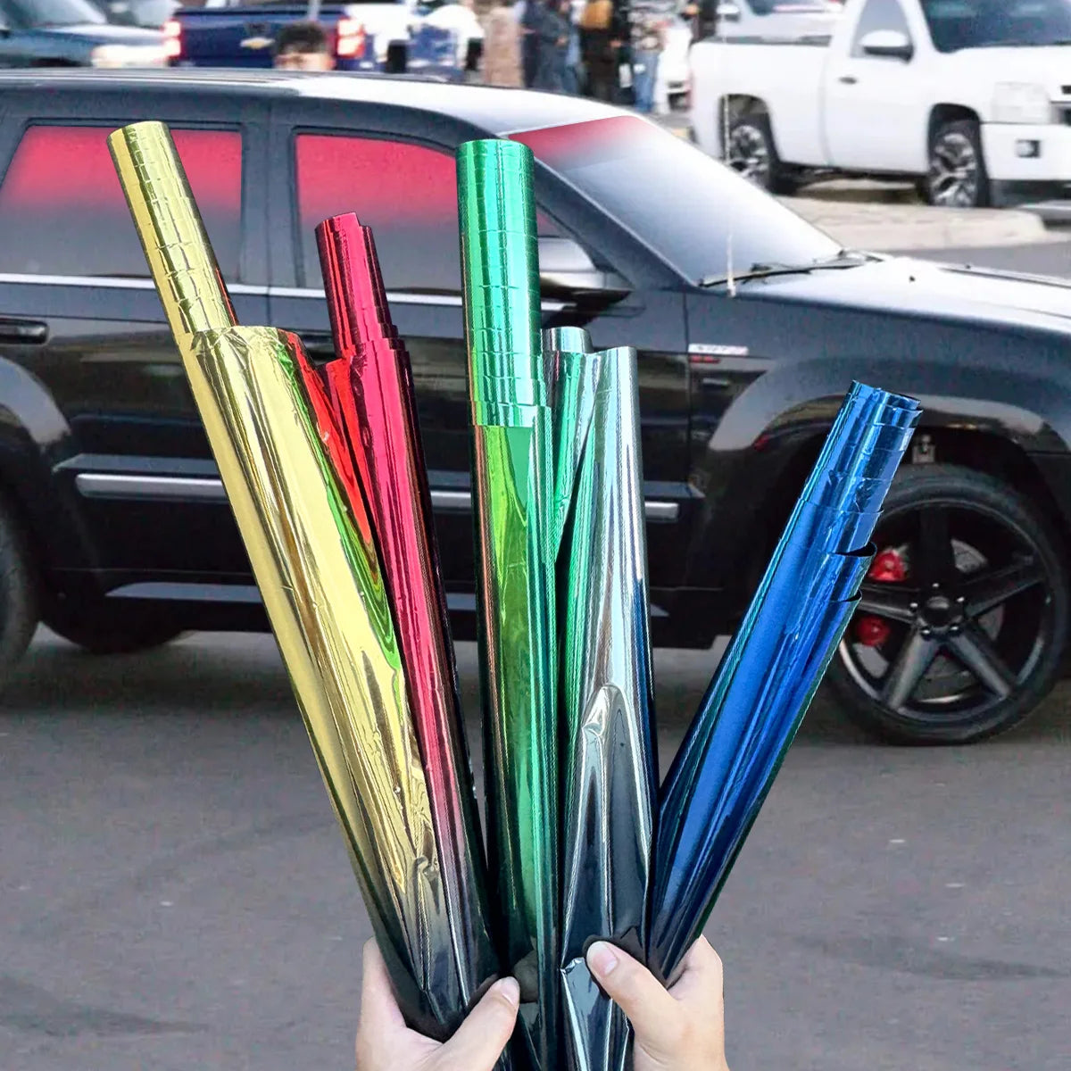 1/3M Car Gradient Car Film Frontside Side Windshield UV Protected Heat Insulation Color Change Film Exterior Accessories