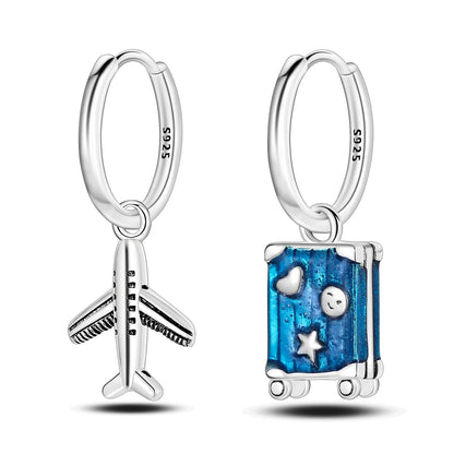 Orstarry 925 Sterling Silver Asymmetric Design Earring Key Lock Earrings Drop Earrings For Women Party Gifts Trendy Jewelry