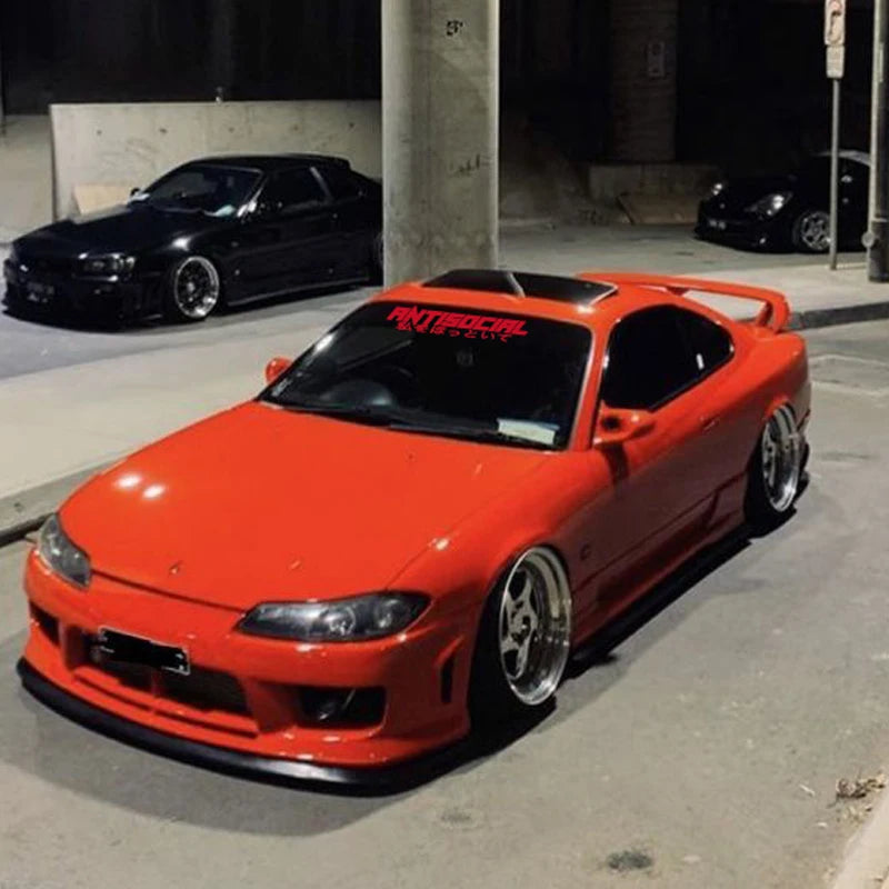 JDM Style 'ANTISOCIRL' Vinyls Decal, Windshield Rear Window Decal Car Sticker Banner, High Quality for Car Truck & LAPTOP!