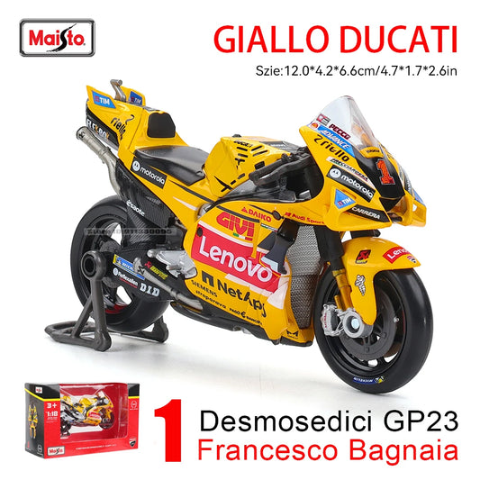 Maisto 1:18 2023 Ducati Lenovo Team #1 Bagnaia Champion driver Moto GP Racing casting alloy motorcycle Model collection gift toy