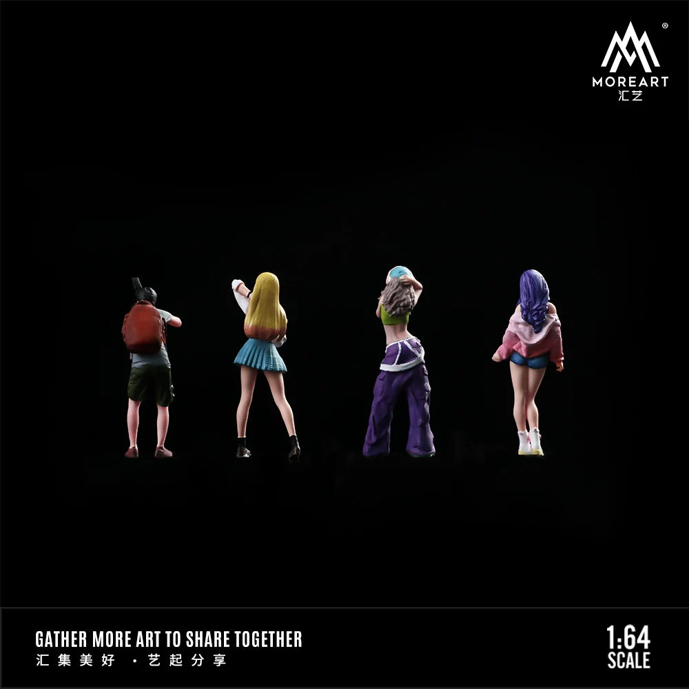 More Art 1:64 Action Figure Set,Street Shot Beauty Doll Set Decoration Figure Model For Display & Collection & Gift