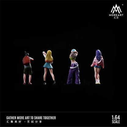 More Art 1:64 Action Figure Set,Street Shot Beauty Doll Set Decoration Figure Model For Display & Collection & Gift