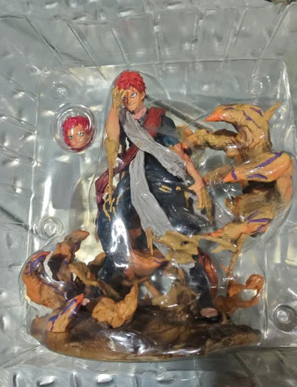 Anime Naruto Iron Curtain Gaara Double-Headed Action Figure Replacement Resonance Figurine Model Desktop Ornaments Boys Toy Gift