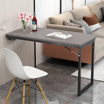 Wall Mounted Folding Dining Table Small Unit Wall Connected Coffee Tables Kitchen Operation Invisible Study Desk Table