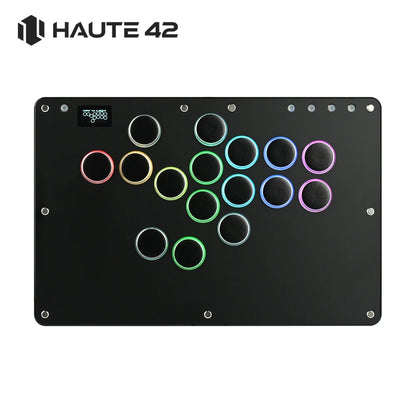 Haute42 T16 Black Stickless Hitbox Controller Leverless Arcade Fightstick For PC/PS4/PS5/Switch Fighting Game Hitbox Leverless