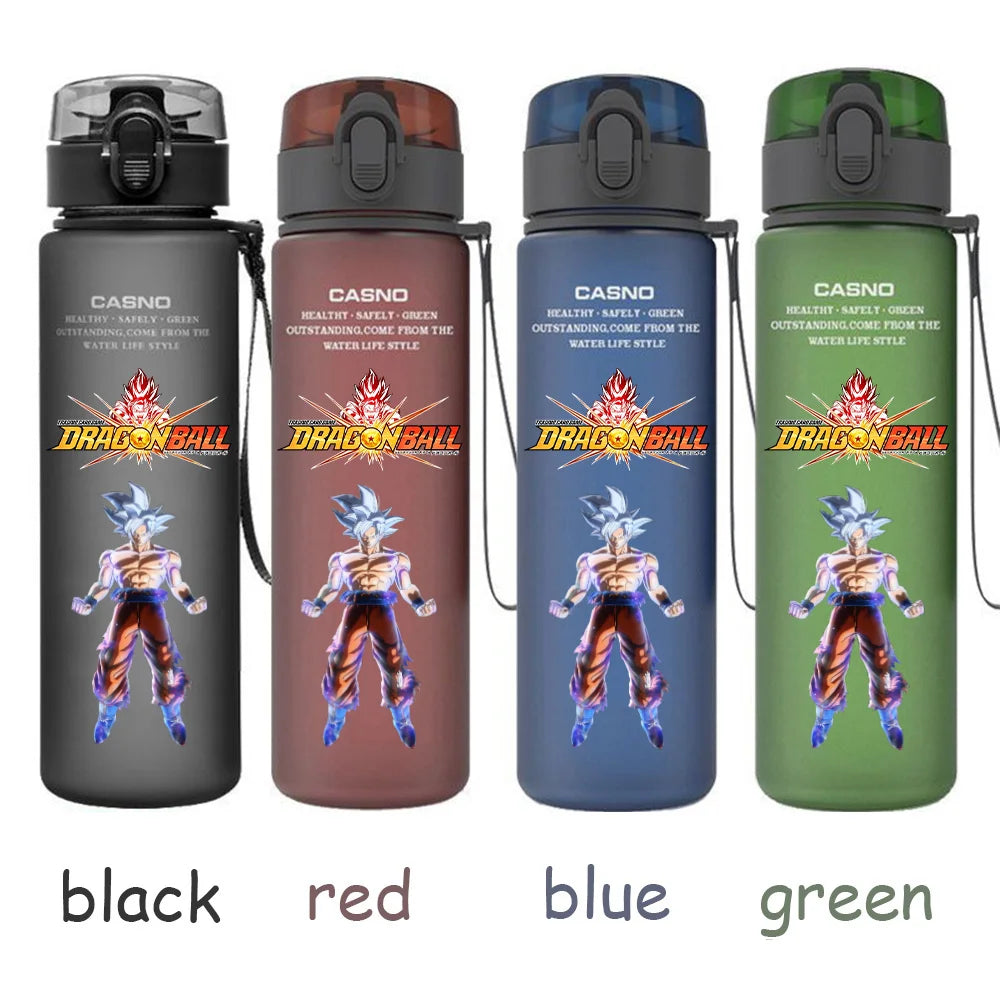 560ML Dragon Ball Water Cup Children Portable Plastic Goku Vegeta Bulma Cartoon Outdoor Large Capacity Sport Water Bottle Gift