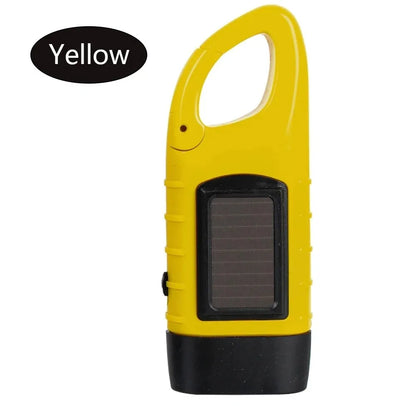 Outdoor LED Hand Pressing Dynamo Solar Crank Power Flashlight Torch Light Hand Press Crank Camping Lamp Light for Outdoor Home