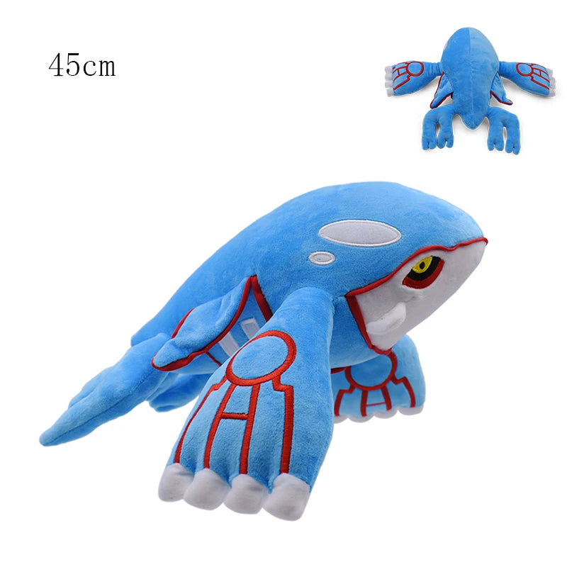 Kyogre Pokemon Shiny Kyogre Plush Toy  Ancient Pokémon Kawaii Whale Soft Stuffed Animal Doll Christmas Gifts for Kids