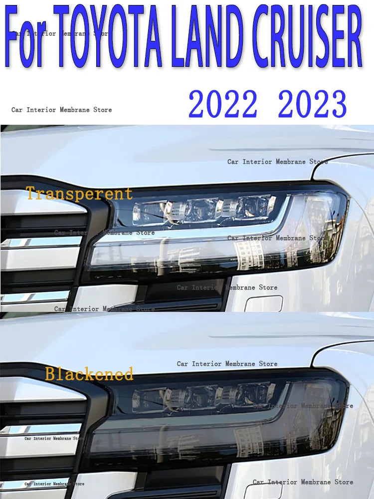 For TOYOTA LAND CRUISER 2022 2023 Car Exterior Headlight Anti-scratch Front Lamp Tint TPU Protective Film Accessories Sticker 